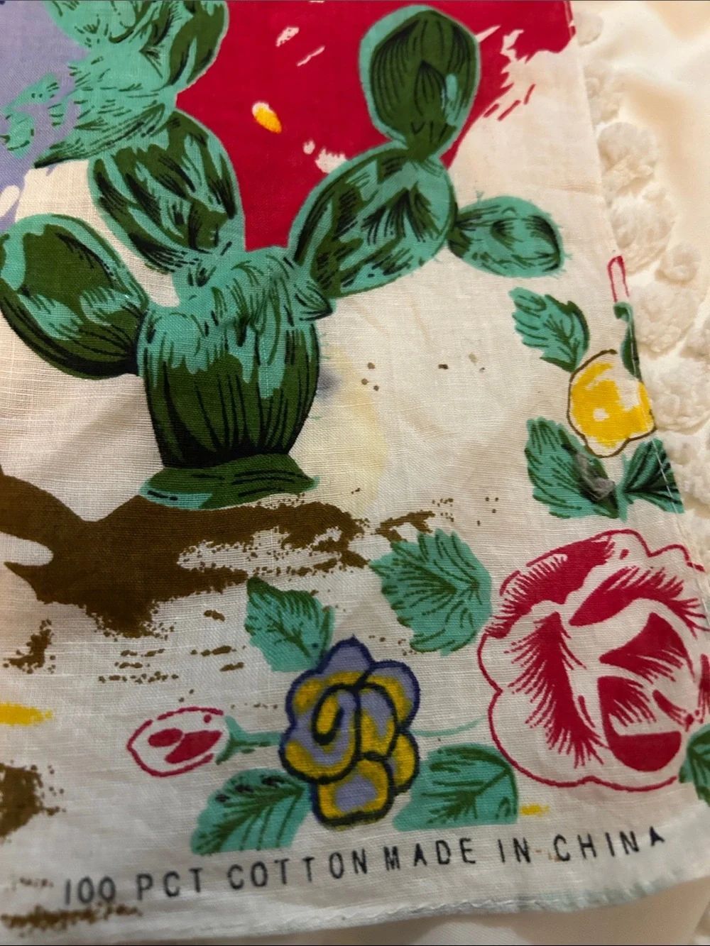Virgin of Guadalupe Graphic Bandana Scarf - Multicolor 22"x22" Mexico - Picture 2 of 5